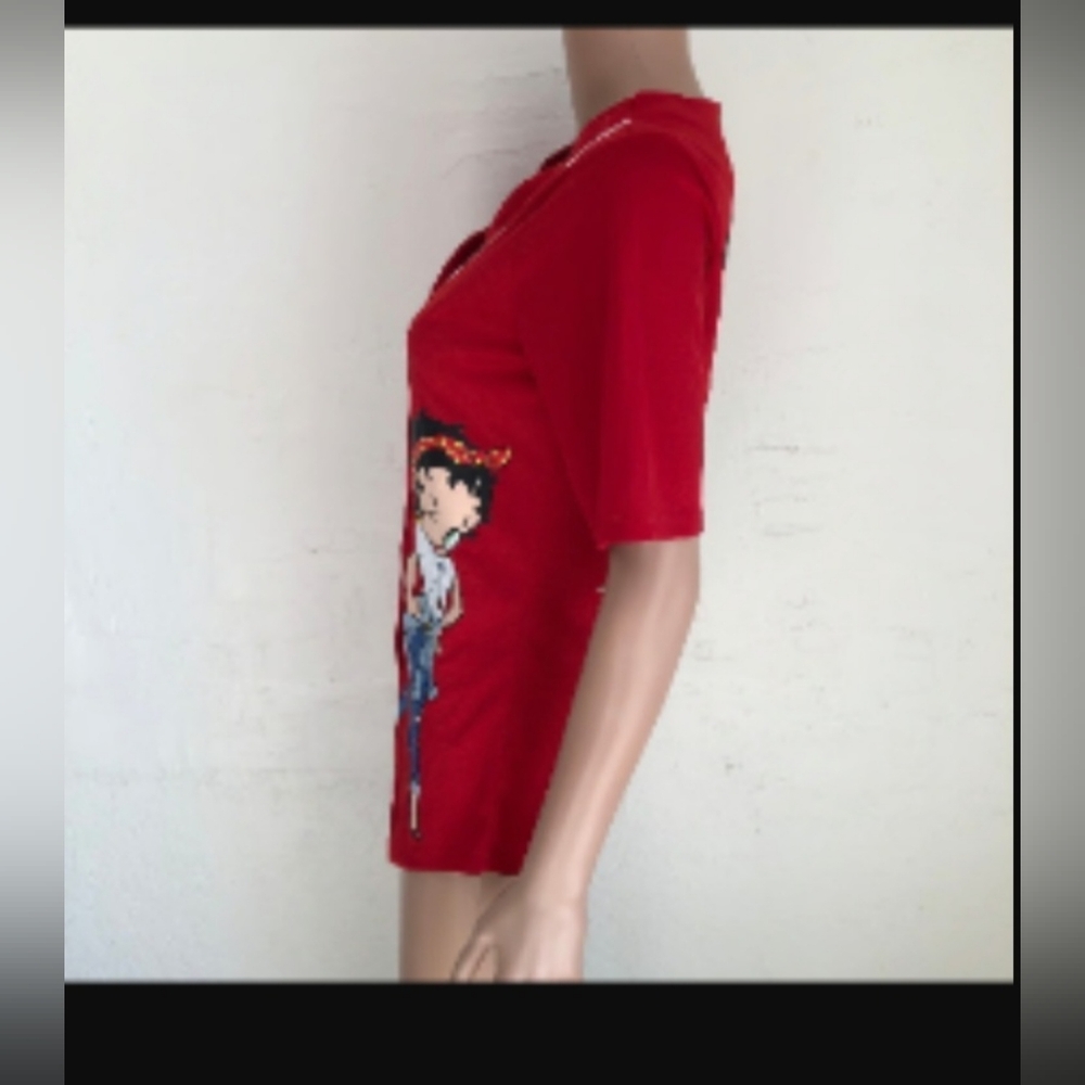 NWOT Betty Boop Red/White Baseball Jersey - Picture 4 of 10